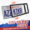imageAujen American Flag License Plate Frames 2 Packs Silicone USA Flag License Plate Frame Without Obstruction Black License Plate Holder SideOpening Design