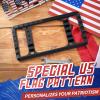 imageAujen American Flag License Plate Frames 2 Packs Silicone USA Flag License Plate Frame Without Obstruction Black License Plate Holder SideOpening Design