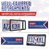 imageAujen American Flag License Plate Frames 2 Packs Silicone USA Flag License Plate Frame Without Obstruction Black License Plate Holder SideOpening Design