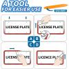 imageAujen Silicone License Plate Frames 2 PCS for US Standard Car RattleProof and Easy Installation License Plate Holder Black