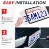 imageAujen Silicone License Plate Frames2 Pack Black SideOpening License Bracket Holder with Easy Installation License Plate Cover Without ObstructionRustproof Rattle Proof ampamp Weatherproof Universal