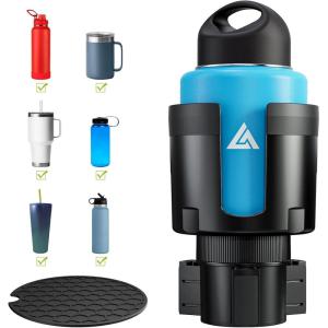 imageAUJEN Cup Holder Expander for Car  Upgraded Extender Cup Holder wOffset Option Adjustable Car Cup Holder Expander Versatile Car AccessoriesLarge Bottles ampamp Big Drinks1 Pieces1